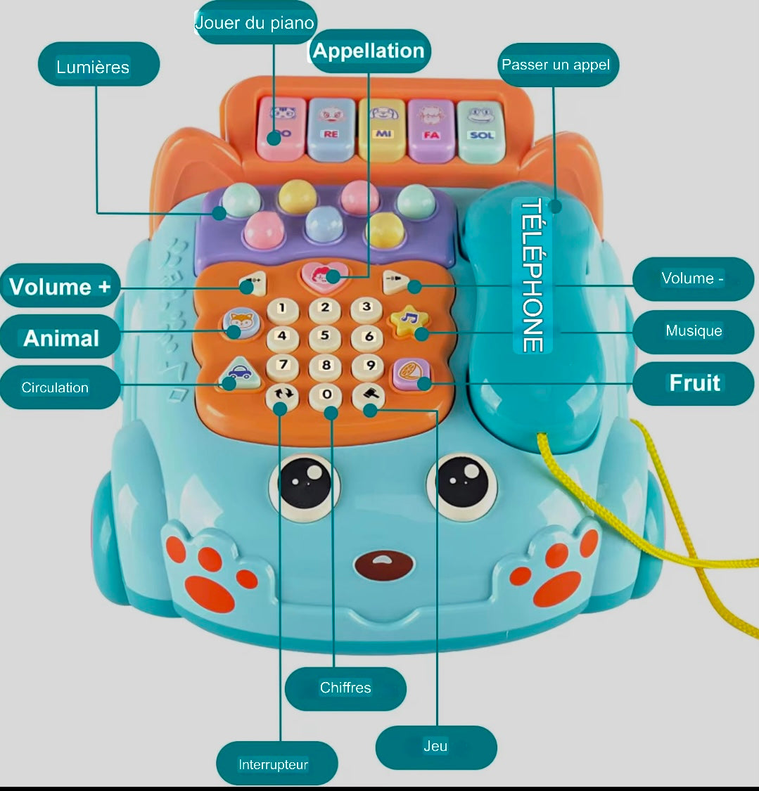 Voiture Téléphone pour bébé Boutique Gi&Co